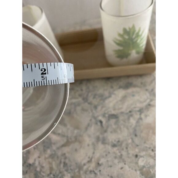 Simple Botanical (3) Votive Glass Candle Holders - Picture 8 of 9